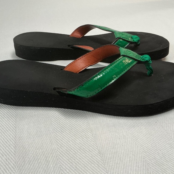 Eliza B Sandals Green Patent Leather Size 7 - Picture 3 of 12